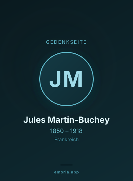 Gedenkportrait von Jules Martin-Buchey