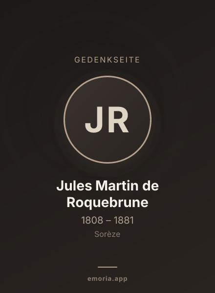 Gedenkportrait von Jules Martin de Roquebrune