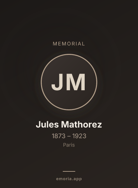 Memorial portrait of Jules Mathorez
