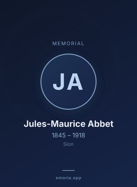 Memorial portrait of Jules-Maurice Abbet