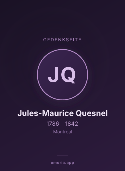 Gedenkportrait von Jules-Maurice Quesnel