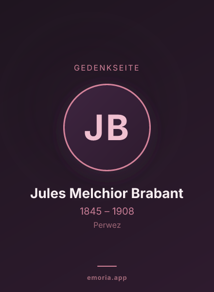Gedenkportrait von Jules Melchior Brabant