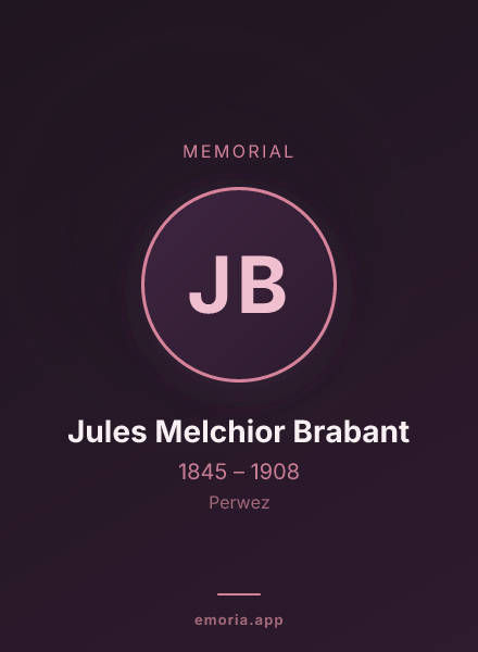 Memorial portrait of Jules Melchior Brabant