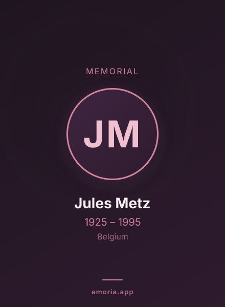 Memorial portrait of Jules Metz
