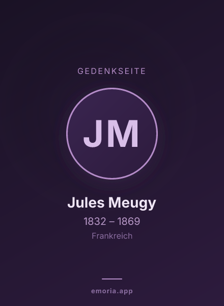 Gedenkportrait von Jules Meugy