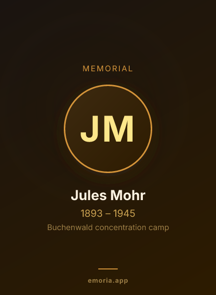 Memorial portrait of Jules Mohr