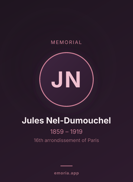 Memorial portrait of Jules Nel-Dumouchel