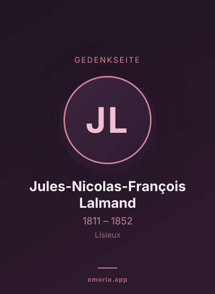 Gedenkportrait von Jules-Nicolas-François Lalmand