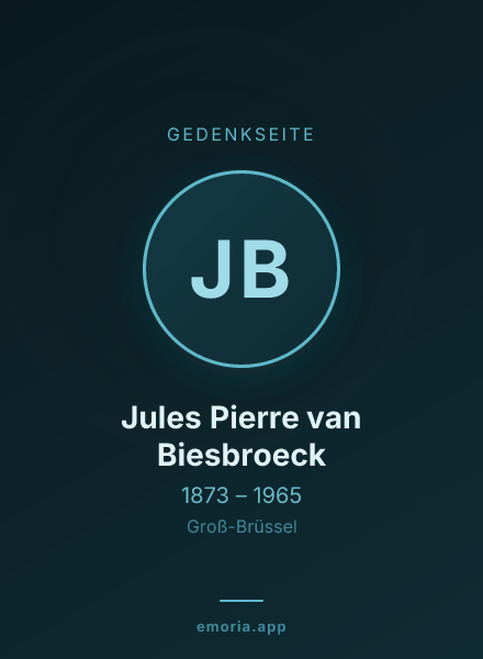 Gedenkportrait von Jules Pierre van Biesbroeck