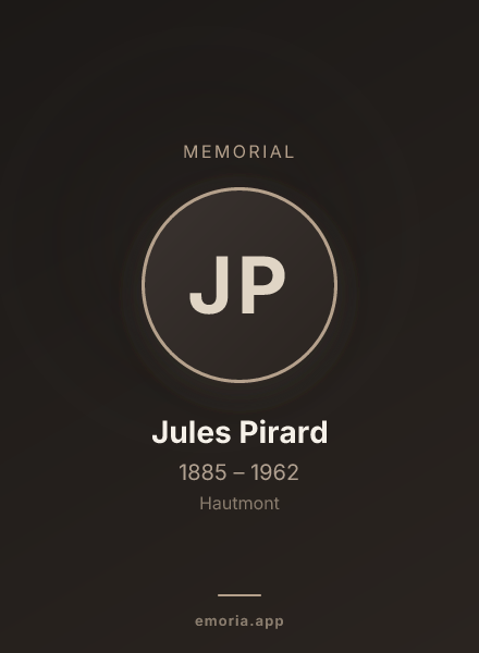 Memorial portrait of Jules Pirard