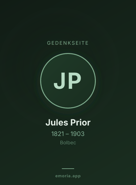 Gedenkportrait von Jules Prior