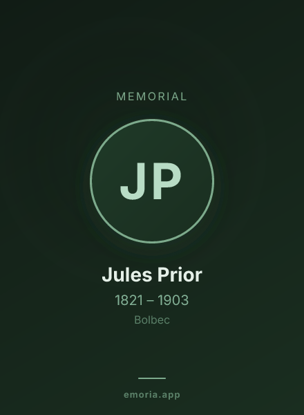 Memorial portrait of Jules Prior