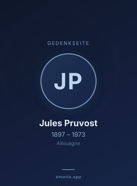 Gedenkportrait von Jules Pruvost