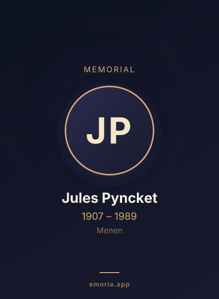 Memorial portrait of Jules Pyncket
