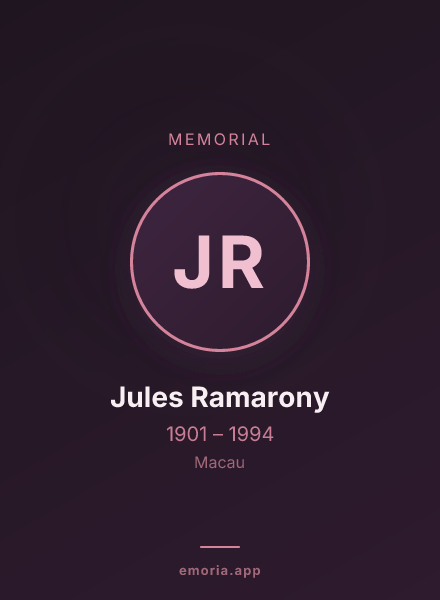 Memorial portrait of Jules Ramarony