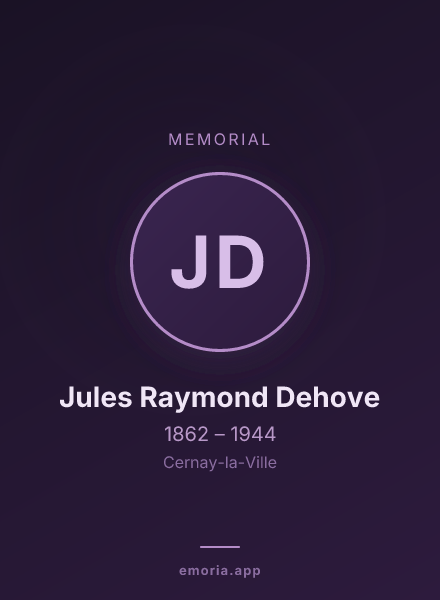 Memorial portrait of Jules Raymond Dehove