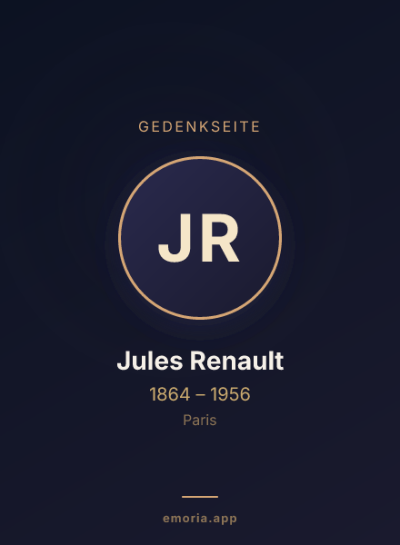 Gedenkportrait von Jules Renault