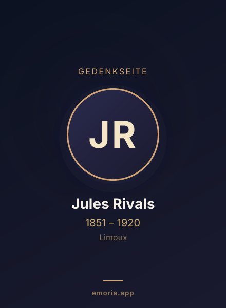 Gedenkportrait von Jules Rivals