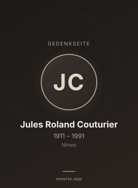 Gedenkportrait von Jules Roland Couturier