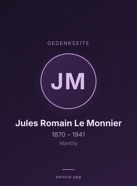 Gedenkportrait von Jules Romain Le Monnier