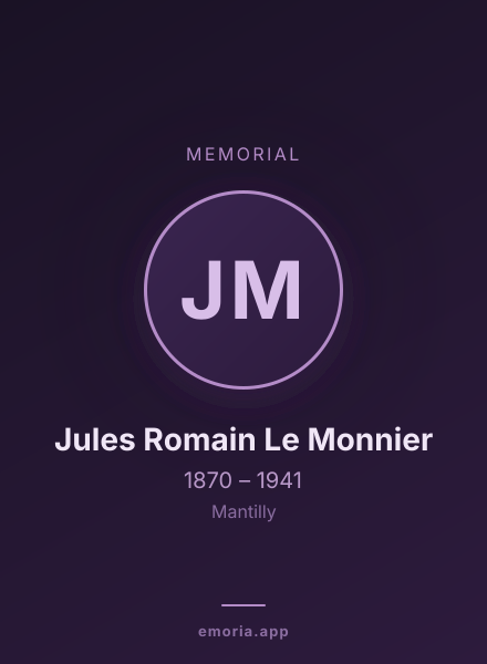 Memorial portrait of Jules Romain Le Monnier