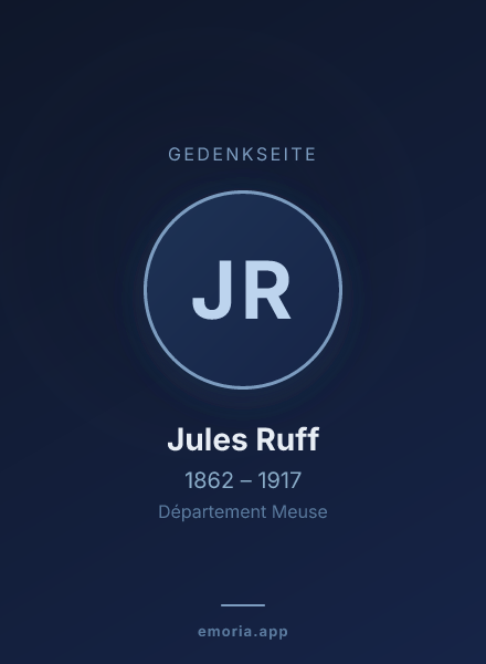 Gedenkportrait von Jules Ruff