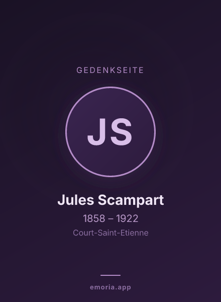 Gedenkportrait von Jules Scampart