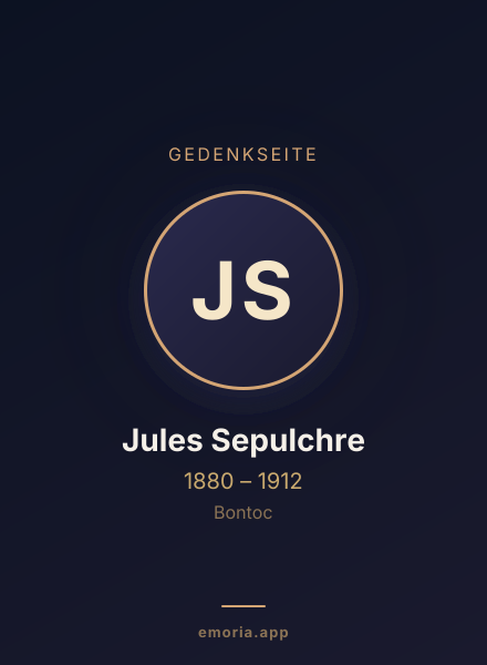 Gedenkportrait von Jules Sepulchre