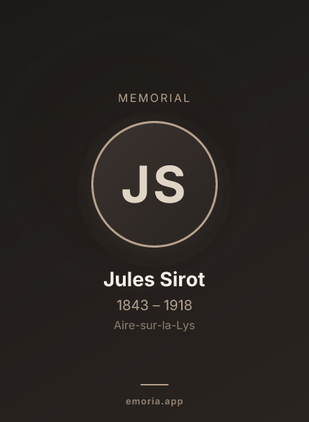 Memorial portrait of Jules Sirot