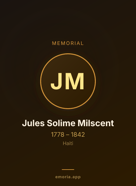 Memorial portrait of Jules Solime Milscent