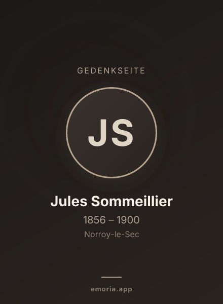 Gedenkportrait von Jules Sommeillier