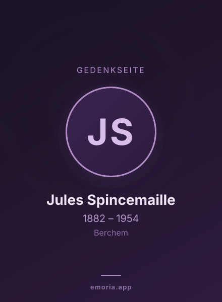 Gedenkportrait von Jules Spincemaille
