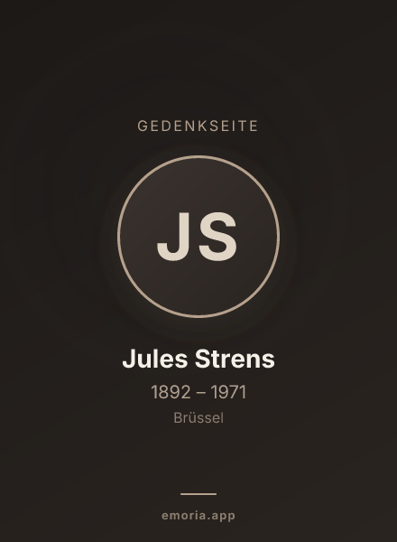 Gedenkportrait von Jules Strens