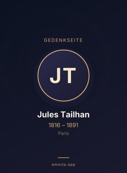 Gedenkportrait von Jules Tailhan