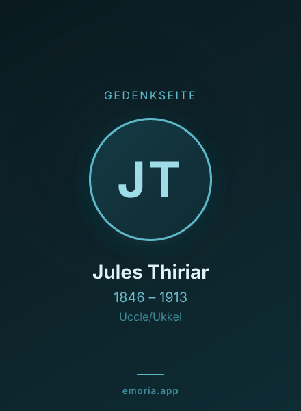Gedenkportrait von Jules Thiriar