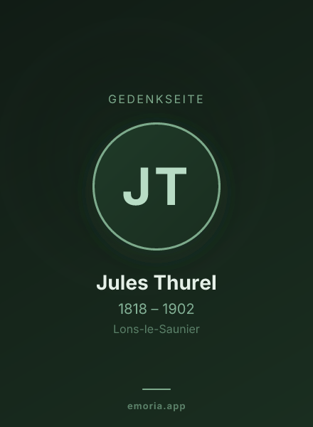 Gedenkportrait von Jules Thurel