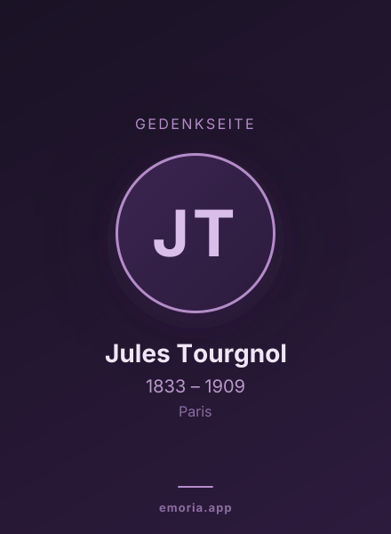 Gedenkportrait von Jules Tourgnol