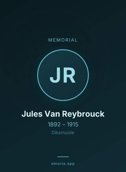 Memorial portrait of Jules Van Reybrouck