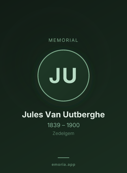 Memorial portrait of Jules Van Uutberghe