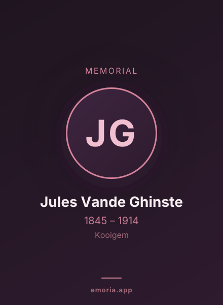 Memorial portrait of Jules Vande Ghinste