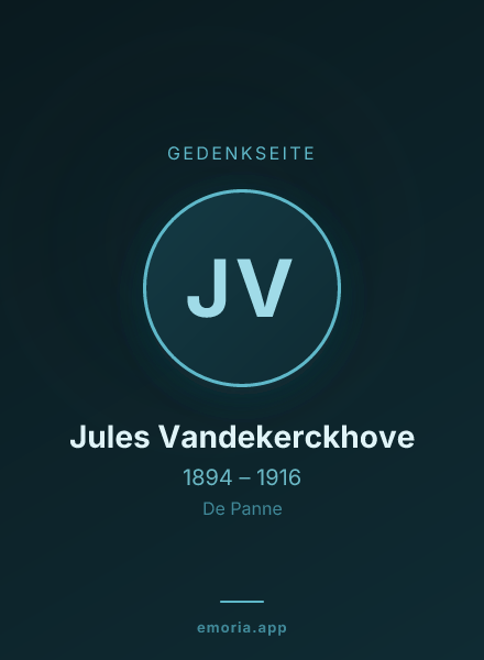 Gedenkportrait von Jules Vandekerckhove