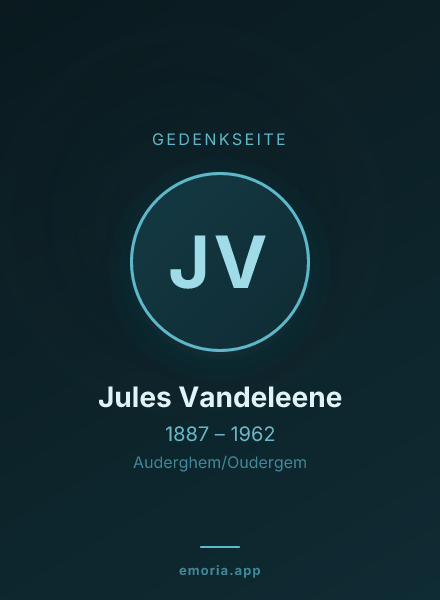 Gedenkportrait von Jules Vandeleene