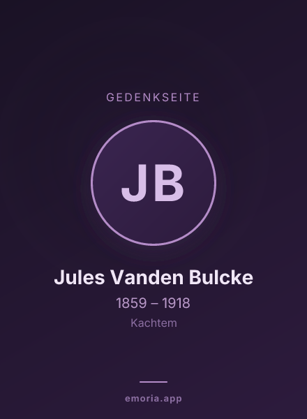 Gedenkportrait von Jules Vanden Bulcke
