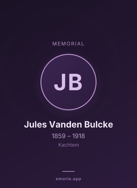Memorial portrait of Jules Vanden Bulcke