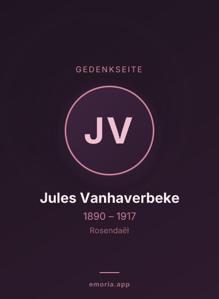Gedenkportrait von Jules Vanhaverbeke