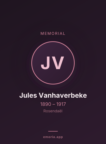 Memorial portrait of Jules Vanhaverbeke