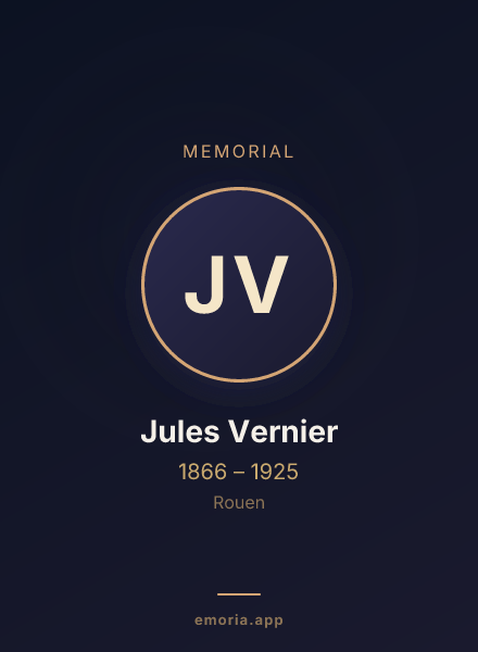 Memorial portrait of Jules Vernier