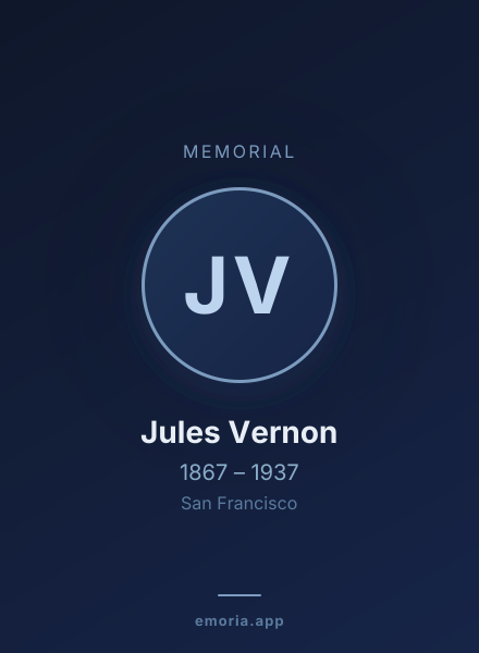 Memorial portrait of Jules Vernon