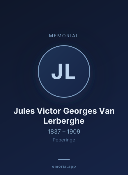 Memorial portrait of Jules Victor Georges Van Lerberghe