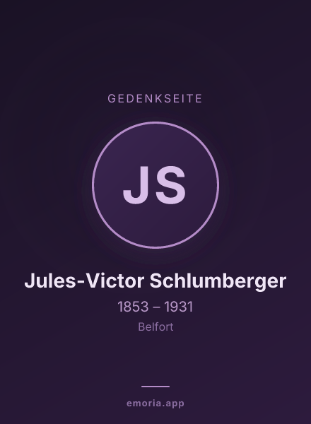 Gedenkportrait von Jules-Victor Schlumberger